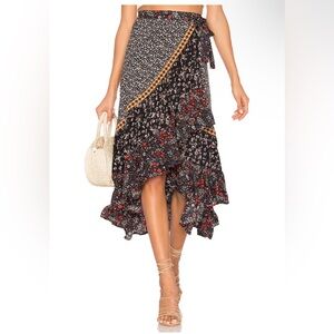 FREE PEOPLE ESMERALDA WRAP SKIRT